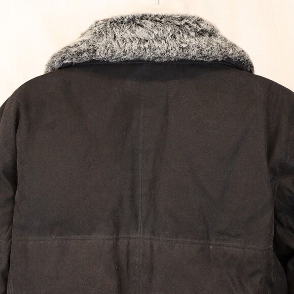 Esprit Black Down Filled Coat Warm Winter Coat Faux Fur Collar Removable Collar - Picture 6 of 12